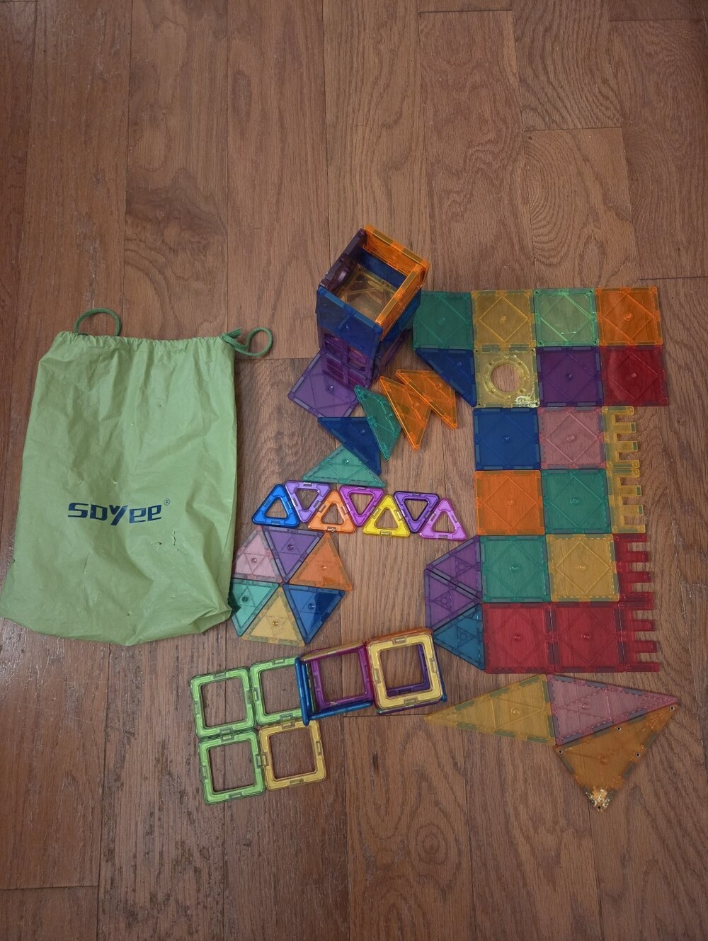 Magnetic Building Tiles - Multicolor Educational Set